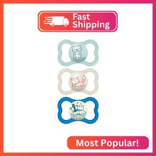 MAM Air Day Night Baby Pacifier, for Sensitive Skin, Glows in The Dark, 3 Pack