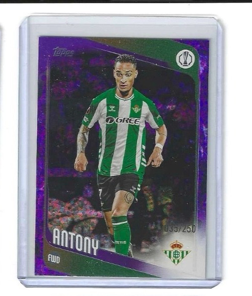 2025-26 Topps Chrome Uefa Club Competitions - Antony #13 Purple Refractor /250