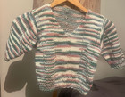 baby sweater 12-18mo, hand-knit by professional knitter, multicolor, cardigan — photo 3