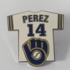 Milwaukee Brewers Pin Hernan Perez Jersey 14 Hat Lapel Pin MLB Baseball