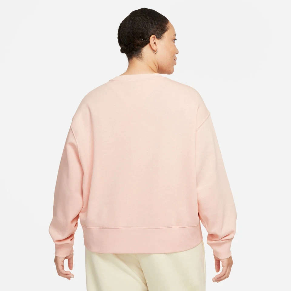 NUEVO Nike Phoenix Fleece Crew Mujer’s Sudadera Rosa Talla Grande DJ7665‐864 Foto 3 de 4