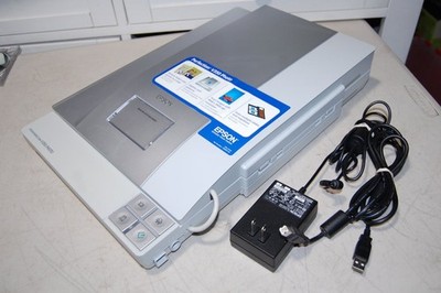 Epson Perfection V350 Photo Flatbed Scanner w/ 35mm Film Loader & Cables/Adapter
