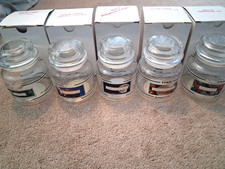 Set of 5 Yankee Candle Collectible Glass Jars Empty--FREE SHIPPING