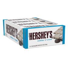 HERSHEY'S Cookies 'N' Creme Candy Bars, 1.55 Oz 36 Count