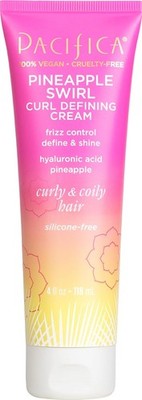 Pacifica Pineapple Swirl Curl Defining Cream for Curly Hair 4 oz   Frizz Control