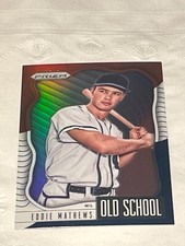 2021 Panini Prizm Eddie Mathews #OS-4 Red White Blue Prizm Old School Milwaukee