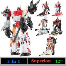 New HZX Superion 5 In 1 Action Figure Upgrade Version 12" Robot Toys In Stock