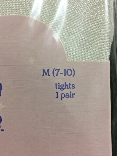 2 PACK More Than Magic Girls' Dance Tights White M - Picture 3 of 6