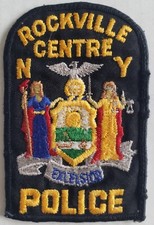 OLD NEW YORK STATE POLICE UNIFORM ROCKVILLE CENTRE SHOULDER PATCH EMBROIDERED