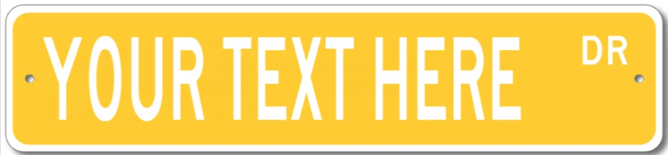 Letrero de calle personalizado personalizado calidad aluminio 18" x 4" HECHO EN EE. UU. Foto 4 de 4