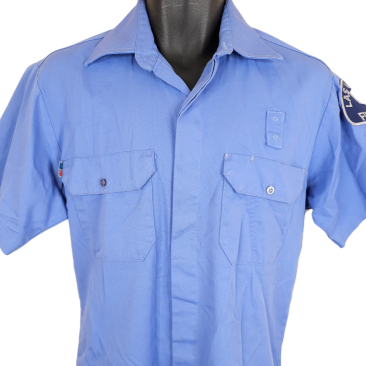 Enlisted Army Class B Uniform Setup Guide Vintage Las Vegas Fire Department  Uniform Shirt Mens Size Medium Made In USA
