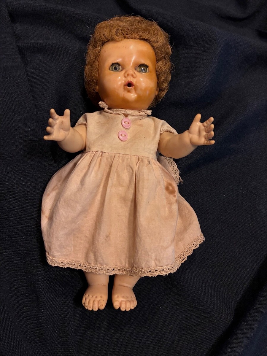 Vintage 1950 American Character Company Tiny Tears Doll 11” w