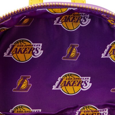 LOUNGEFLY NBA Los Angeles Lakers Patch Icons Mini Backpack NBA Los Angeles Lakers Basketball Logo Mini Backpack | Loungefly main image 2
