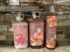 Bath & Body Works ~ PLUMERIA ~ Lotion, Fragrance Mist & Shower Gel Set FREE SHIP