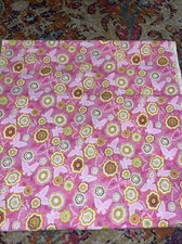Cotton fabric 2 yards Pink/ floral butterfly print 44 80 in length