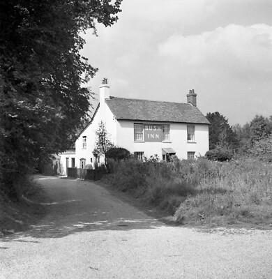Ovington Hampshire The Bush Inn Pub Photo Negative B/W 6x6 1952 INC   M756