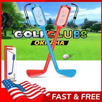 2* Controller Golf Club Handle Hand Grip For Switch Joycon Mario Golf Super Rush