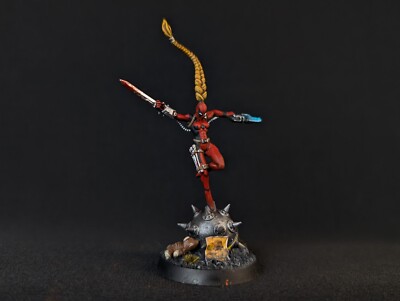 Warhammer commission painted Callidus Assassin Lady Deadpool sheme