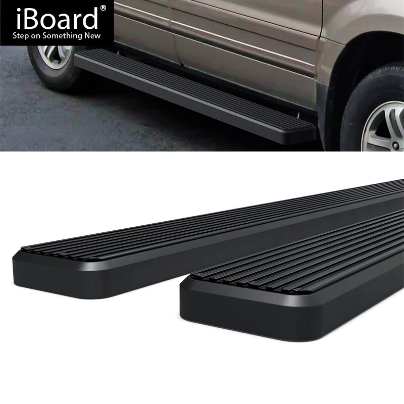 Running Board Side Step Bars 6in Aluminum Black Fit Acura MDX Honda Pilot 03-08 - Image 2 of 4