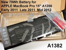 NEW 79Wh Battery A1382 for APPLE MacBook Pro 15" A1286 Early Late 2011 Mid 2012