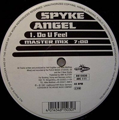 Spyke Angel Do u feel (Master Mix, 1997)  [Maxi 12'']
