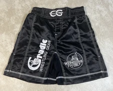 Cradle Gear Wrestling Factory OH YOUTH Black Wrestling Fight Shorts Size YS 1085