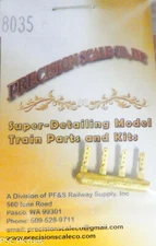 Precision Scale O #8035 Stays for: Tender (Brass Castings) 1:48th Scale