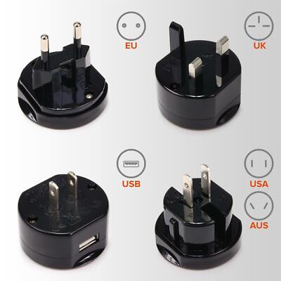 Reiseadapter USA Nach Europa – Stecker-Konverter Für Reisen, Schwarz