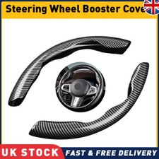 Carbon Fiber Look Universal Car Steering Wheel Booster Cover Non-Slip Accessory