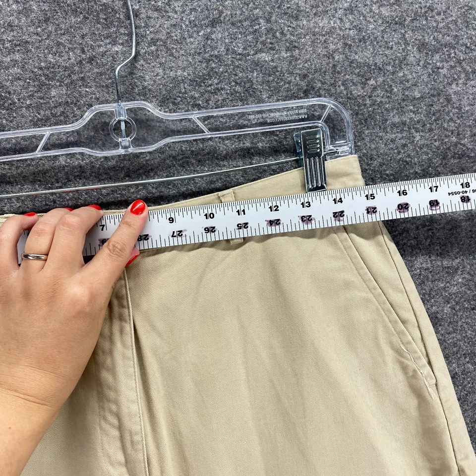 Pantalones Cortos Deportivos Karen Scott Mujer 10 Beige Chino Tiro Alto Cintura Elástica Foto 3 de 4