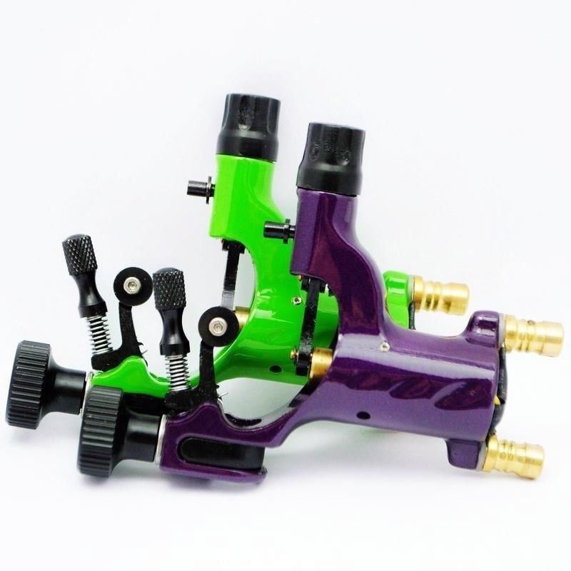 US Stock 2 pcs Mixed Green Purple Dragonfly Rotary Tattoo Machine