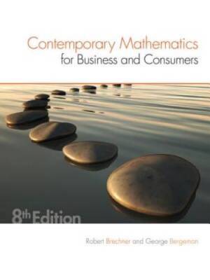 Contemporary Mathematics for Business & Consumers - Paperback - GOOD