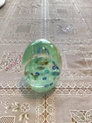 Vintage Murano Style Clear  - Millefiori clear multi color egg