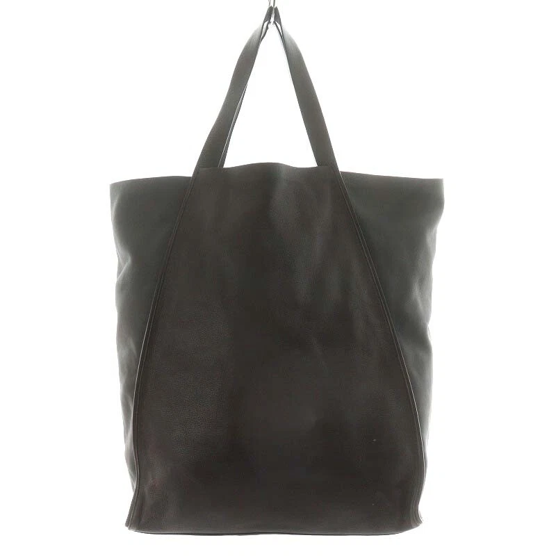Japan Used Bag Dior Homme Tote Bag Handbag Shoulder Leather Switching Gray Bro