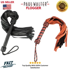 Handmade Genuine Leather BDSM Flogger | Heavy Duty Thick Impact Whip Toy