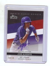 JOSE ALMONTE 2014 Rize World Class *BLACK* Certified AUTOGRAPH RC Only 50 Made!