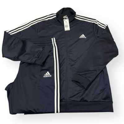 adidas Essentials Fleece 3-Stripes Tracksuit 2 Piece Set Legend