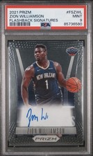 2021 Panini Prizm Zion Williamson #FSZWL Flashback Signatures Auto PSA 9