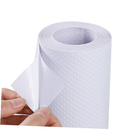 Easy-Stick White Cabinet Liner 17.7x433 Inch Peel and Stick Shelf Paper-image