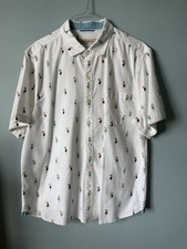 Tommy Bahama Hula Girls Print Seersucker White Button Shirt Mens Size XL