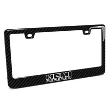Hemi Powered Black Real 3k Carbon Fiber Finish Abs Plastic License Plate Frame Hemi Powered Black Real 3k Carbon Fiber Finish Abs Plastic License Plate Frame