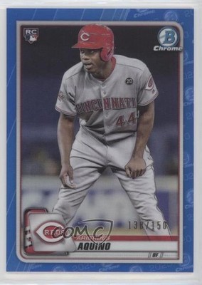 2020 Bowman Chrome Blue Refractor 138/150 Aristides Aquino #79 Rookie RC ni4