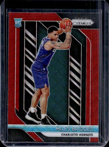 2018-19 Panini Prizm Miles Bridges RC Prizm Ruby Wave Rookie #278 Hornets