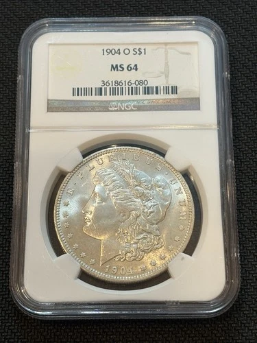 Beautiful 1904 O Morgan Silver Dollar NGC Graded MS 64