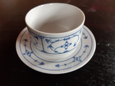 DDR Porzellan Jäger Eisenberg Blau Saks - 1 Soßenterrine