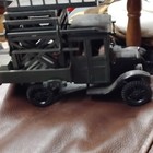 Green Diecast Military Truck with Tall Lattice Tower/Platform Model — photo 7