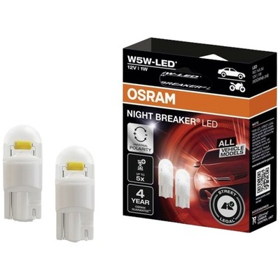 Osram Automotive 2825DWNB-2HFB LED Leuchtmittel Night Breaker  LED W5W 1 W 12 V