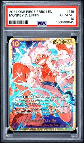 2024 One Piece Monkey D. Luffy PRB01 SEC OP05-119 PSA 10