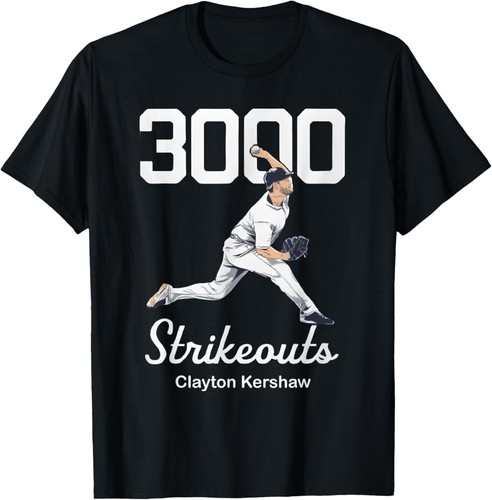 Clayton Kershaw 3000 Strikeouts T-Shirt