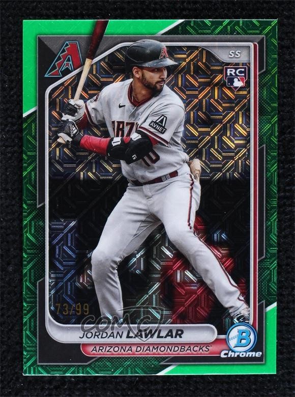 2024 Bowman Chrome Mega Box Green Mojo Refractor /99 Jordan Lawlar #55 Rookie RC